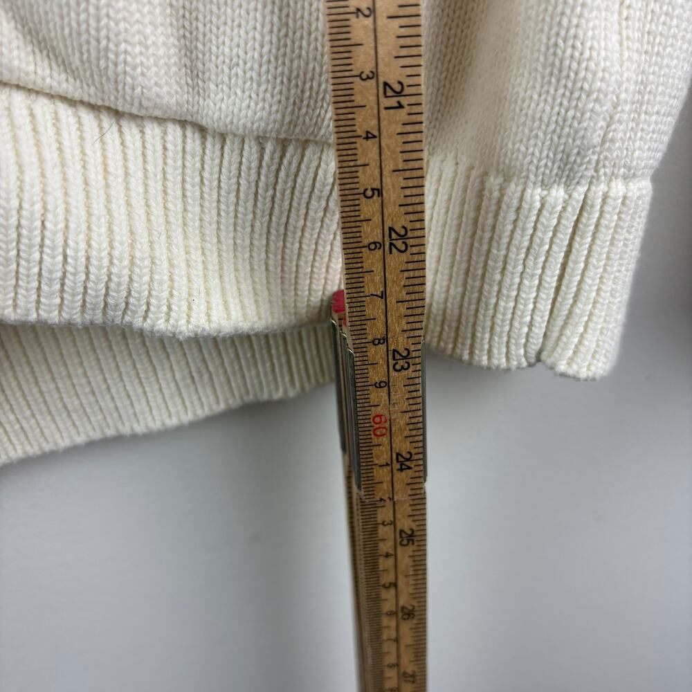 QUINCE‎ Organic Cotton Cardigan – Cream V-Neck Oversized – 12- Back to School - Picture 7 of 7